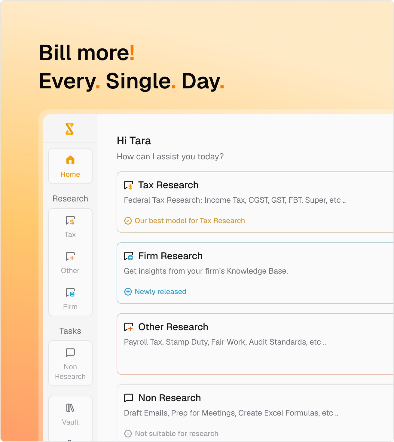 Bill more! Every. Single. Day. — SavvyWise dashboard preview